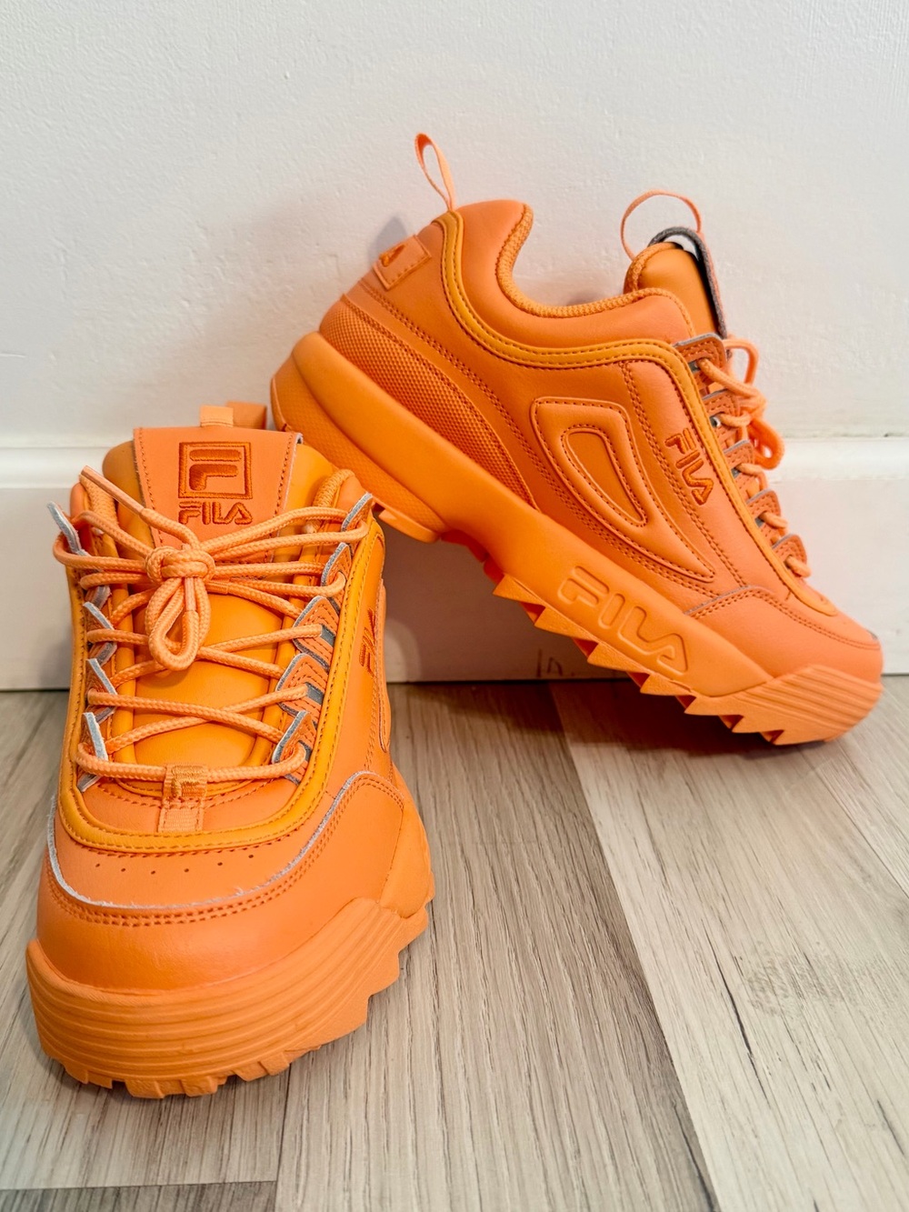 sneakers Orange Chunky Platform Sneakers skater shoes y2k 2000s 2010s 90s size 8